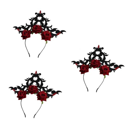 FRCOLOR 3 Teiliges Party Haiband Für Damen Haarschmuck Haarschmuck Für Damen Damen Haarschmuck Damen Stirnband Rosetten Haarschmuck Für Damen Kopfbedeckung Für Damen Kopfband von FRCOLOR