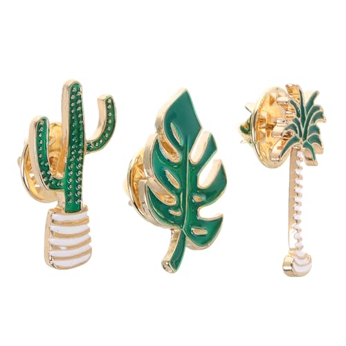 FRCOLOR 3 Teiliges Set Blattpflanze Blumenbrosche Emaille Brosche Anstecknadel Kragennadeln Für Herren Brosche Für Herren Herren Broschennadeln Für Anzüge Broschennadeln Für Herren von FRCOLOR