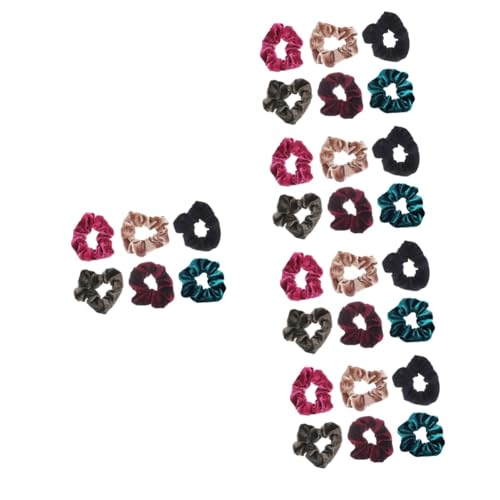 FRCOLOR 5 Sets Elastische Haar-accessoires Für Frauen Und Mädchen Haargummis Scrunchies Für Dutt Pferdeschwanz Haarseile Für Entspanntes Styling 6 Stück X 5 von FRCOLOR