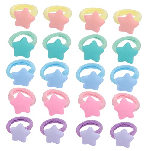 FRCOLOR 30stücke Haargummi Für Kleinkinder Mädchen Scrunchies Elastische Haar Ringe Mit Stern Design Für Alltag Party Zeremonie Diy Frisuren Fixierung von FRCOLOR