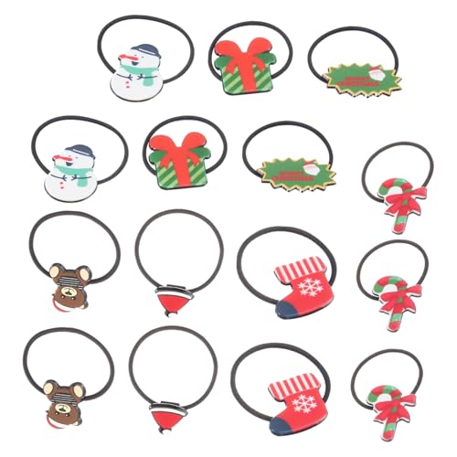 FRCOLOR 30 Stk Weihnachts-haargummis Weihnachtshaarbänder Elastische Haargummis Der Karikatur Weihnachtspferdeschwanzhalter Elastische Haargummis Für Weihnachten Krawatten Für Kinder von FRCOLOR