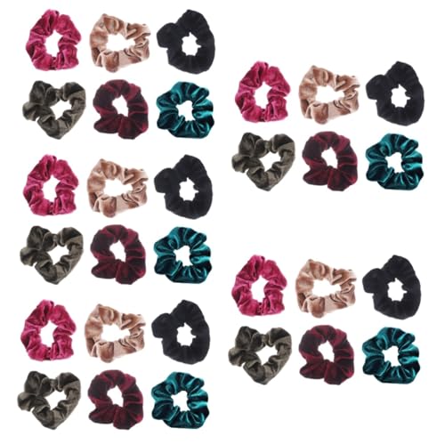 FRCOLOR 30 Stück Dickdarm Haarband Haargummi Samt Haargummis Mädchen Haarseile Kinder Haar Accessoires Stirnbänder Für Kurzes Haar Haargummis Für Mädchen Haarschmuck Für Frauen von FRCOLOR