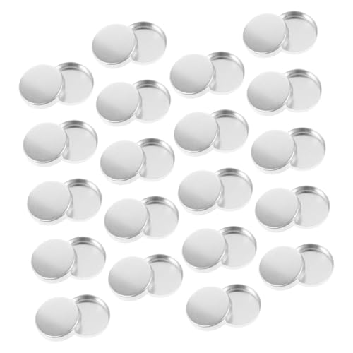 FRCOLOR 30 Stück Make -up -paket Aluminiumplatte Bilden Kleine Lidschattenpfanne Kosmetische Lidschattenpfännchen Mädchen Make -up -kit Silber von FRCOLOR