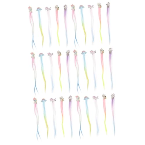 FRCOLOR 30 Stück Perücken Haarnadeln Prinzessinnen Kostüm Perücke Make Up Haarspangen Haarverlängerungen Für Kinder Make Up Haarspangen Geflochtene Perücke Farbige Haarspangen von FRCOLOR