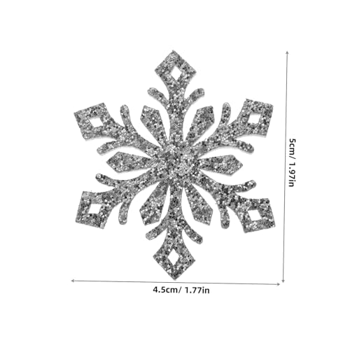 FRCOLOR 30 Stück Teiliges Schneeflocken für DIY Haar Accessoires Silberne Haarnadel Patches Vielseitig für Haarschmuck Kostüme und Bastelarbeiten Handliche Zubehörteile für Gestalten von FRCOLOR