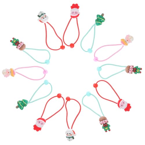 FRCOLOR 30 Stück Teiliges Weihnachts Ponytail Haargummi für Kleine Mädchen Bunte Elastische Haargummis Schonend für das Haar Weiche Dehnbare Haarbänder für Junge Mädchen Festliche und von FRCOLOR