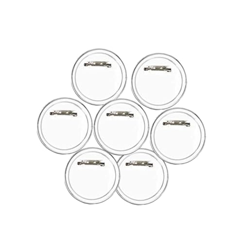 FRCOLOR 30 Stück durchsichtiges Knopfabzeichen-Kit kleidungsknopf Kleidungs-Buttons Logo-Buttons Bastelbedarf-Buttons Firmen-Buttons Abzeichen mit Anstecknadel Abzeichen für Bastelbedarf von FRCOLOR