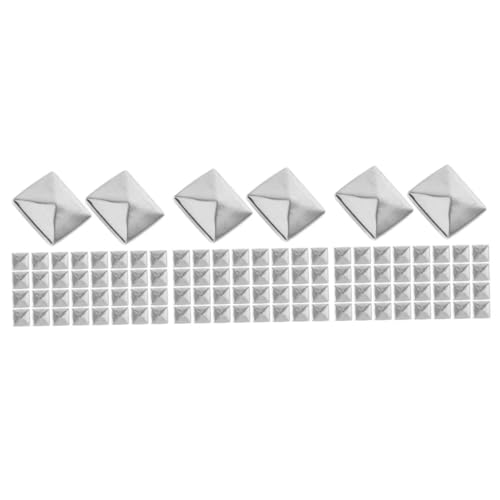 FRCOLOR 300 Stück Silberne Metallpyramiden Nieten Kupfer Spike Flachnieten für Kleidung Taschen Schuhe DIY Punk Dekoration Hitzebeständig Langlebig Vielseitig Verwendbar von FRCOLOR