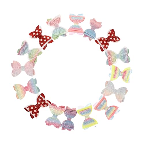 FRCOLOR 32 Stück Kinder Haarspangen Mit Farbverlauf Glitzer Für Haare Mädchen Haar Accessoires Haarschleifen Für Mädchen Schleifen Für Kleine Mädchen Schleife Haarschleifen Clips von FRCOLOR