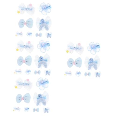 FRCOLOR Himmelblaue Schleife 32 Stück Netz Schmetterlings Haarspangen Haarspangen Hasenohr Schleifen Haarspange Hasenohr Schleifen Haarspangen Für Schleifen Niedliche Haarspangen Kinder Haar von FRCOLOR