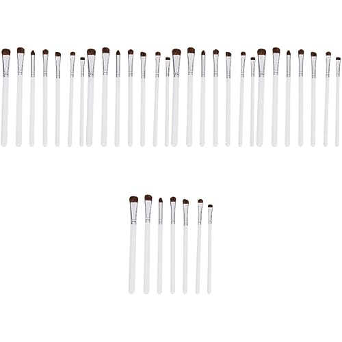 FRCOLOR 35 Stk Lidschatten-pinsel-set Lidschatten-make-up-pinsel Pinsel Für Die Augenkosmetik Augenfaltenpinsel Eyeliner-pinsel Kosmetikpinsel Pulver Mädchen Holzgriff Weiß Sanft von FRCOLOR