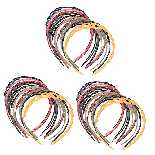 FRCOLOR 36 Stk Liebe Stirnband Frauen-party-stirnband Haarreifen Breiter Haarreif Bunte Haarbänder Partyfarbene Haarbänder Breites Stirnband Elegante Kette Requisiten Mädchen Plastik Fein von FRCOLOR