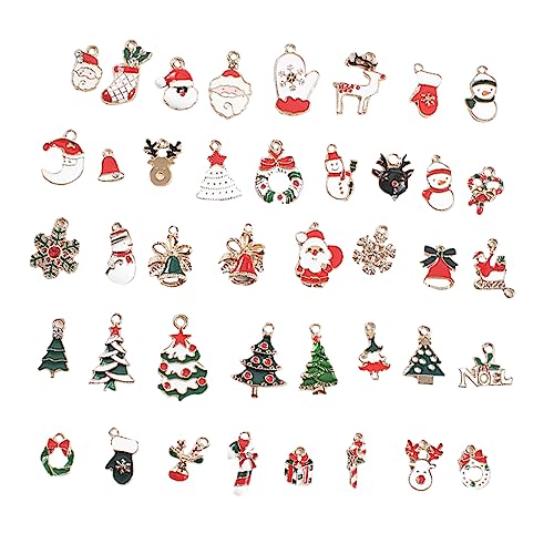 FRCOLOR 38 Stück Teiliges Weihnachts Ohrring Tropfen Design Bunte Ohranhänger Kreative Ohrschmuck DIY Zubehör für Damen Festliche Party Accessoires von FRCOLOR