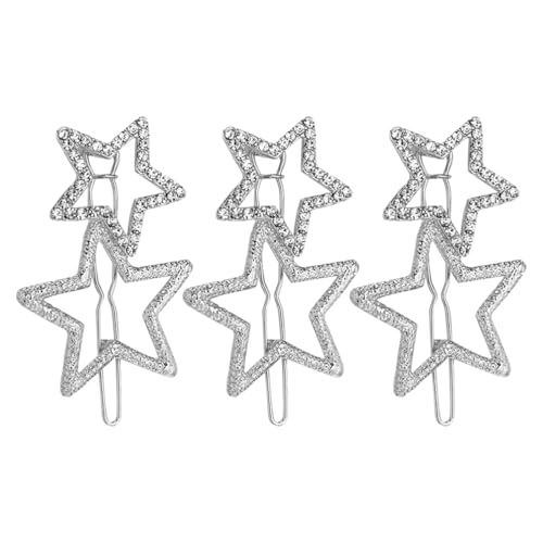 FRCOLOR 3Pcs Bling Star Haare Rasselstone Haarzubehör Dekorative Haarstifte Stern Haare Barrettes Für Frauen Mädchen FRCOLOR 3Pcs Bling Star Haare Rasselstone Haarzubehör Dekorative Haarstifte Stern Haare Barrettes Für Frauen Mädchen von FRCOLOR