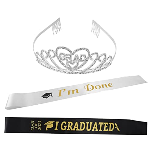 FRCOLOR 3St Abschlusskrone Stirnband Ich habe eine Schärpe absolviert Kappe Foto Gesicht schulterbandage haarband Schärpe Stirnband Graduierung Partyschärpe Stirnband: Legierung FRCOLOR 3St Abschlusskrone Stirnband Ich habe eine Schärpe absolviert Kappe Foto Gesicht schulterbandage haarband Schärpe Stirnband Graduierung Partyschärpe Stirnband: Legierung von FRCOLOR
