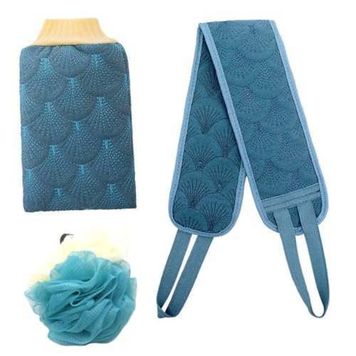 FRCOLOR 3St Badetuch Peeling-Baderiemen Blumenhocker für die Dusche massage bürste massage brush Handtuch Handtücher Duschtuch Duschstreifen zurückwischen einstellen Handschuhe Badekugel von FRCOLOR