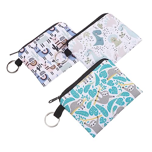 FRCOLOR 3St Geldbörse Portemonnaie zum Wechseln von Tieren Reisetaschen-Organizer Kartenetuis für Damen Outdoor-Reisetaschen Kosmetiktaschen Mini Reißverschlusstasche von FRCOLOR