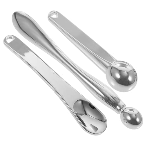 FRCOLOR Augencreme-löffel Aus Zinklegierung 3-teilig Gesichtscreme Augenmassagestab Make-up-tools Für Den Schönheitssalon Zufällige Farbe von FRCOLOR