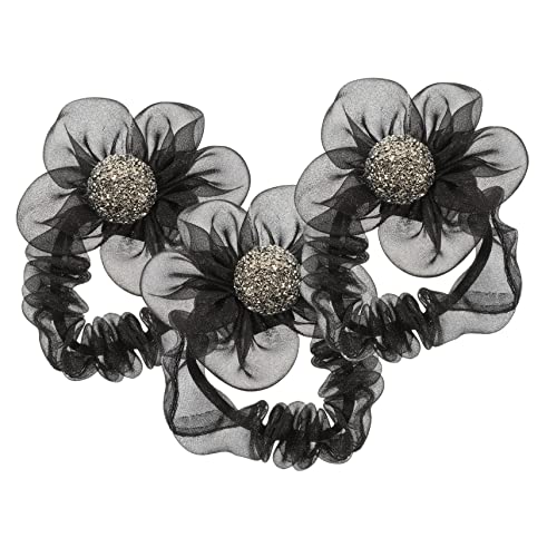 FRCOLOR 3stücke Blumen Haarband Mesh Haar Ringe Einfache Haar Seile Frauen Kopfschmuck Blumenhaarschmuck Für Mädchen Blumen Haarschmuck von FRCOLOR