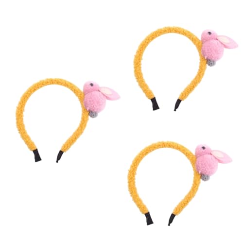 FRCOLOR 3St Kaninchen-Stirnband kinder haarschmuck ostern haarschmuck Plüschhasen errötendes Dekor geschenke ausgestopfter Hase Hasenohren-Stirnband Tierhaar-Accessoire Prinzessin Lipgloss von FRCOLOR