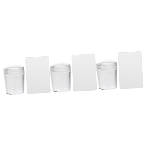 FRCOLOR 3stücke Chunky Jelly Transparent Stamper Für Nail Art Nagel Stempel Werkzeug Für Präzise Designs Und Kreative Maniküre Für Nail Art Stamping von FRCOLOR