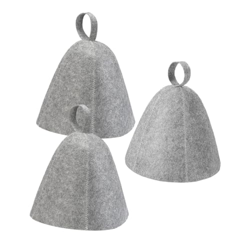 FRCOLOR 3stücke Teiliges Set Wiederverwendbarer Filz-saunahüte Saugfähige Badekappen Komfortable Sauna-accessoires Für Damen Und Für Dampfbäder Und Wellness-oasen FRCOLOR 3stücke Teiliges Set Wiederverwendbarer Filz-saunahüte Saugfähige Badekappen Komfortable Sauna-accessoires Für Damen Und Für Dampfbäder Und Wellness-oasen von FRCOLOR