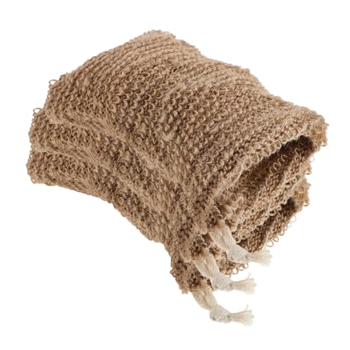 FRCOLOR 3St Seifenbeutel-schäumendes Netz duschen zubehör Badezimmer-Seifen-Organizer Seifenhalter mit Kordelzug Schaumseifenhalter schäumender Seifenbeutel Netzbeutel für Seife Jute Brown von FRCOLOR