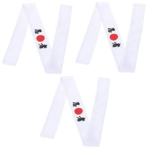 FRCOLOR 3St Stirnband mit Ninja-Print Taschentuch für Männer weißes Sport-Stirnband japanisches kopfband kinder stirnband Kidcore-Kleidung Krawatten für Männer Karate-Stirnband Laufen Mann von FRCOLOR