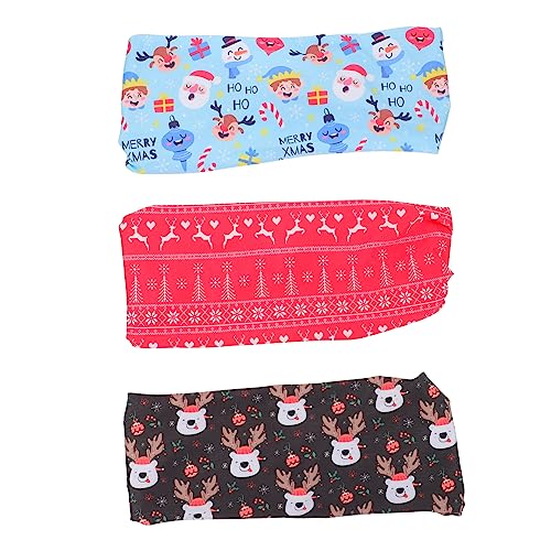 FRCOLOR 3stücke Teiliges Weihnachts-haarband Elastische Stirnbänder Für Festliche Anlässe Weihnachts-haarreifen Für Partys Und Feiern Vielseitige Haaraccessoires Für von FRCOLOR