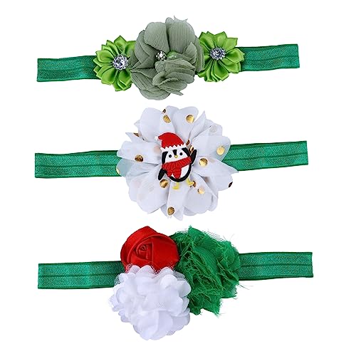 FRCOLOR 3pcs Weihnachten Stirnbänder Jungen Und Mädchen Bögen Für Mädchen Glitter Party Haarband Set von FRCOLOR