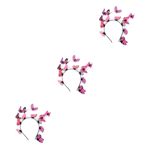 FRCOLOR 3St frauen stirnband haarschmuck haircharm Schmetterling Haarband haarreif hochzeit haare zubehör Muttertags-Guft Kopfschmuck für die Braut Muttertagsgeschenk Braut-Tiara Rosa FRCOLOR 3St frauen stirnband haarschmuck haircharm Schmetterling Haarband haarreif hochzeit haare zubehör Muttertags-Guft Kopfschmuck für die Braut Muttertagsgeschenk Braut-Tiara Rosa von FRCOLOR