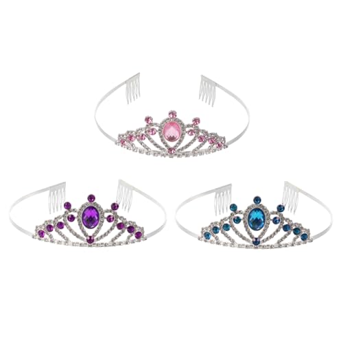 FRCOLOR 3-teiliges Kinder-kronen-stirnband Aus Legierung Strass-design Elegante Kopfbedeckung Für Mädchen Jungen Hochzeit Party von FRCOLOR