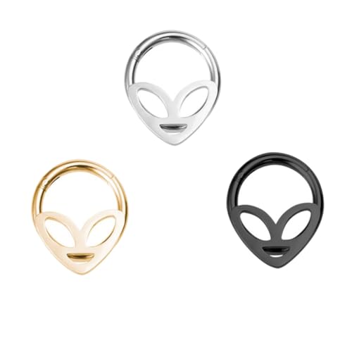 FRCOLOR 3Stücke Nasenring Teiliges Alien Piercing Schmuck für Damen Herren Mehrzweck Nasenpiercing Langlebig Rostfrei Partys Reisen FRCOLOR 3Stücke Nasenring Teiliges Alien Piercing Schmuck für Damen Herren Mehrzweck Nasenpiercing Langlebig Rostfrei Partys Reisen von FRCOLOR