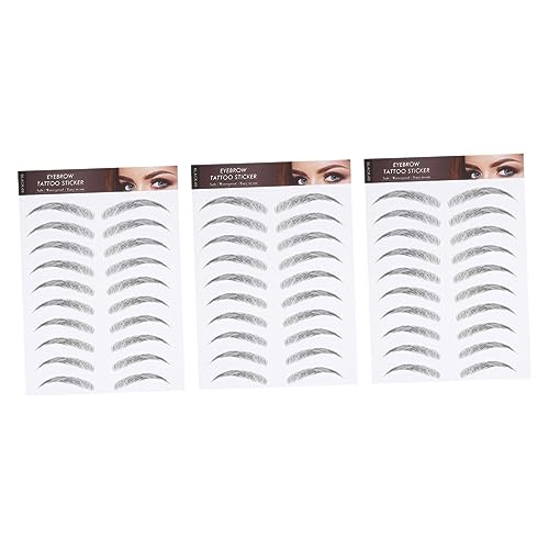 FRCOLOR 3blätter Augenbrauen Aufkleber Falsche Augenbrauen Aufkleber Kosmetik Tool Wasserfest Anwendung Mit Make-up Kenntnisse Umweltfreundlich Langlebig von FRCOLOR