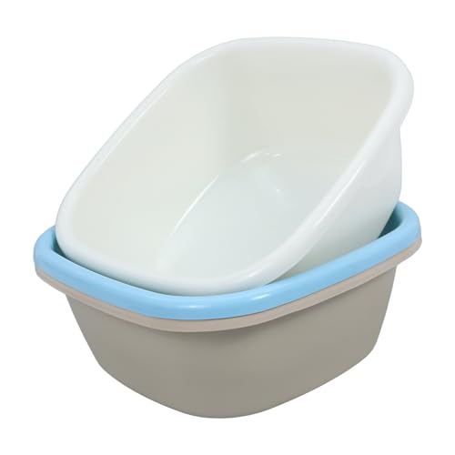 FRCOLOR 3er-pack Quadratische Spülschüssel Aus Pp 13 19 X 13 19 X 5 12 Zoll Handwaschbecken Tragbares Shampoobecken Für Babys Geschirrwannen Für Die Küchenspüle von FRCOLOR
