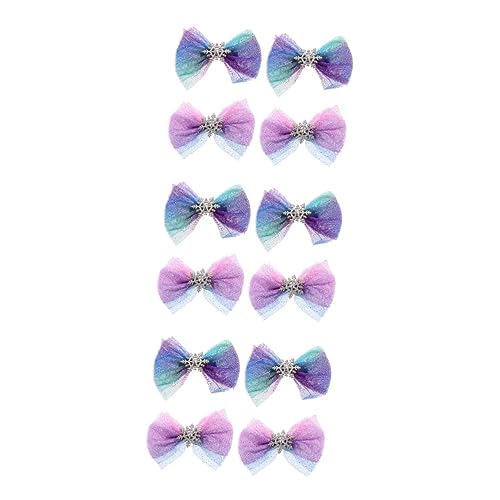 FRCOLOR 12stücke Weihnachts Schneeflocken Haarspangen Mit Schleifen Niedliche Haarklammern Für Mädchen Haaraccessoire Für Festtage von FRCOLOR
