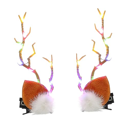 FRCOLOR 3paare Xmas Elk Antlers Haarspange Mit Leuchteffekt Geweih Clips Für Festliche Frisuren Und Weihnachtsfeiern Für Cosplay Und Weihnachtsdekoration FRCOLOR 3paare Xmas Elk Antlers Haarspange Mit Leuchteffekt Geweih Clips Für Festliche Frisuren Und Weihnachtsfeiern Für Cosplay Und Weihnachtsdekoration von FRCOLOR