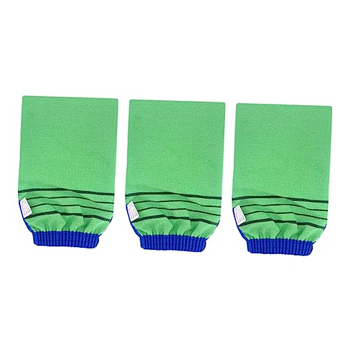 FRCOLOR Badehandschuhe Zum Duschen Peeling 3-teilig Peeling-körpertuch Rücken-duschhandschuh Körper-badetuch von FRCOLOR