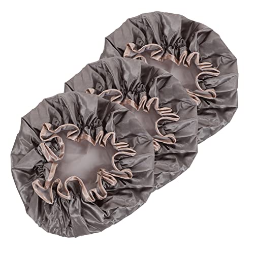 FRCOLOR 3st Doppellagige Wasserdichte Duschhaube Duschhüte Für Frauen Wiederverwendbarer Badehut Waschbare Duschhaube Badekappen Für Herren Damenhüte Badekappen Für Mädchen Grey Morgen FRCOLOR 3st Doppellagige Wasserdichte Duschhaube Duschhüte Für Frauen Wiederverwendbarer Badehut Waschbare Duschhaube Badekappen Für Herren Damenhüte Badekappen Für Mädchen Grey Morgen von FRCOLOR