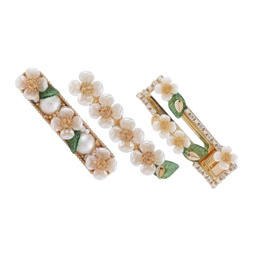 FRCOLOR 3stücke Haarspangen Bobby Pins Süße Haarklammern Haarschmuck Mode Haarnadeln Blumen Haarclip Mädchen Kopfbedeckung Schmuck Für Hochzeit Party Alltag von FRCOLOR