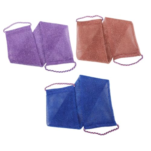 FRCOLOR 3stücke Teiliges Afrikanischer Rückenschrubber Exfolierendes Badetuch Für Glatte Haut Zur Reinigung Von Rücken Nacken Und Schultern Weich Strapazierfähig von FRCOLOR