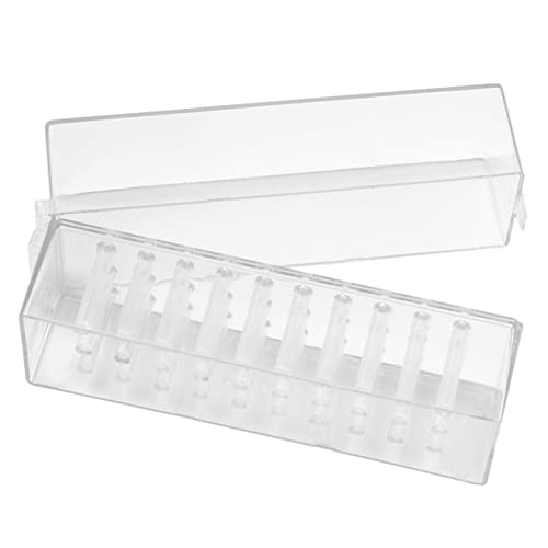 FRCOLOR 3stücke Nagelbohrer Aufbewahrungsbox Mit Fächern Transparente Organizer-box Für Nagelkosmetik Praktischer Polierkopf- Für Nail Art Zubehör Für Maniküre Und Nagelstudio von FRCOLOR