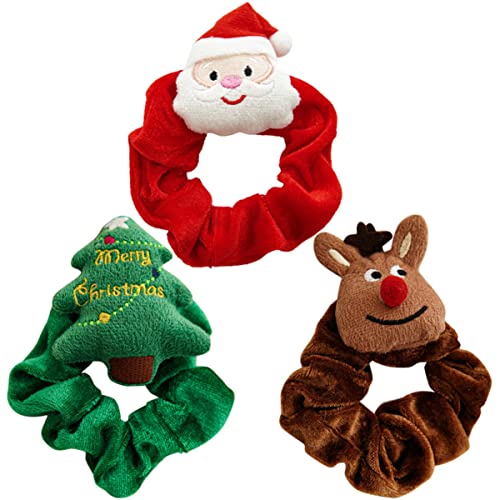 FRCOLOR 3 Stücke Haar Band Scrunchies Für Frauen Weihnachten Zubehör Haar Große Scrunchies Weihnachten Bilder von FRCOLOR