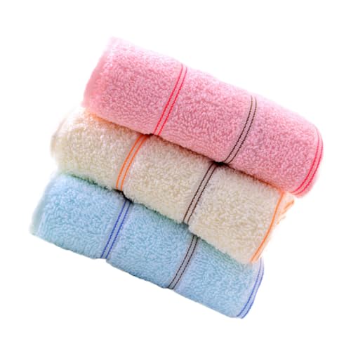FRCOLOR 3stücke Baumwolle Waschlappen Gesicht Waschen Handtücher Verdickt Baumwolle Handtücher Saugefähig Für Reisen Hausbad von FRCOLOR