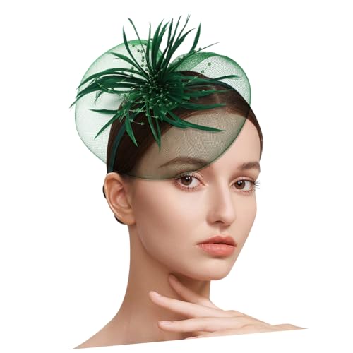 FRCOLOR 3stücke Federkopfbedeckung Für Damen Haaraccessoire Für Partys Hochzeiten Und Besondere Anlässe Feinem Netzstoff Und Kunstmaterialien Dunklem von FRCOLOR