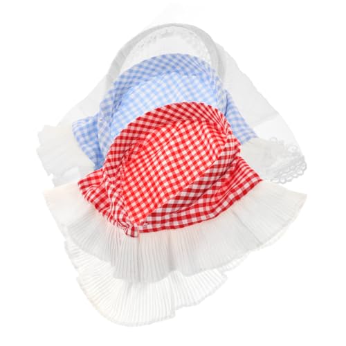 FRCOLOR 3stücke Stirnband Kariert Für Damen Leichtes Kopftuch-stirnband Im Pastoralstil Süßes Haarband Mit Schal Modisches Haar-accessoire Für Frauen Und Mädchen von FRCOLOR