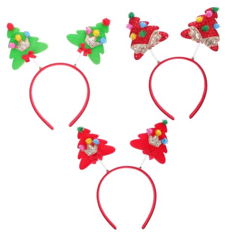 FRCOLOR 3stücke Weihnachtsbaum Haarband Lustige Frühlings-stirnbänder Für Festlichkeiten Weihnachts Und Partyaccessoires Für Erwachsene von FRCOLOR