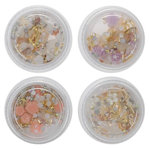FRCOLOR Boxen Blumen Nagelcharms Metallische Nagelkunst Dekoration Für Und Mädchen Für Fingernägel Mit Einzigartigen Blumenformen Verschiedene Designs von FRCOLOR