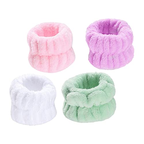 FRCOLOR 4paare Weiche Spa Handgelenk Handtuch Bänder Für Frauen Farbige Elastische Waschbänder Für Gesichtspflege Make-up Yoga Und Sport Zum Schutz Vor Schweiß von FRCOLOR