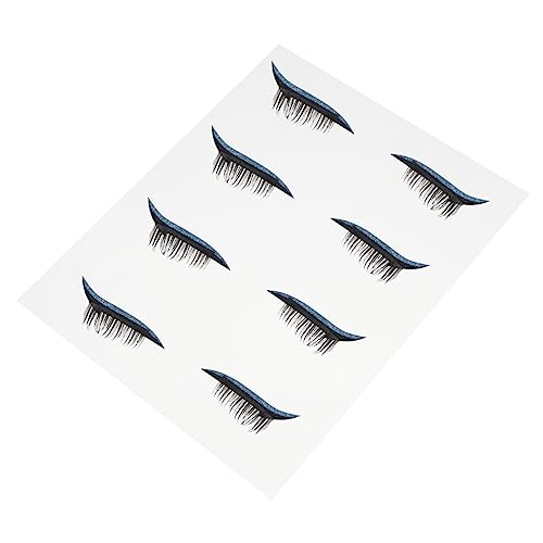 FRCOLOR 4 Paare Falsche Wimpern Augen Make-up Aufkleber Wiederverwendbare Eyeliner Aufkleber Eyeliner Und Wimpernsticker Party-lidschatten-aufkleber Plastik Fräulein Pipeline Schimmern von FRCOLOR